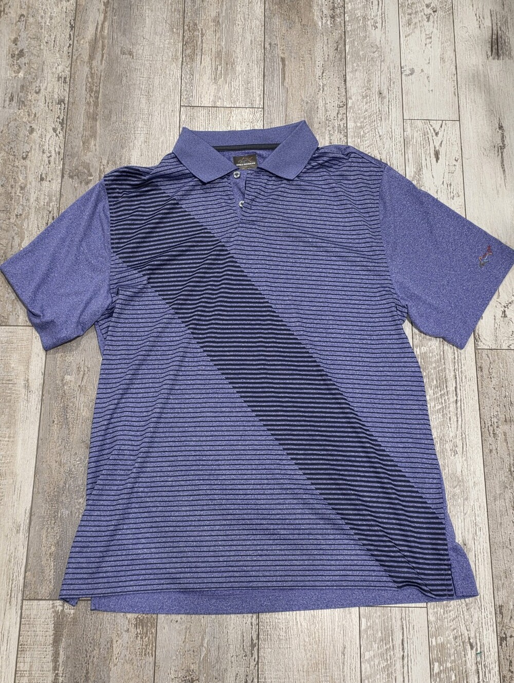 (L) Men's Greg Norman Tasso Elba Play Dry Golf Polo Shirt Purple Flawless Large